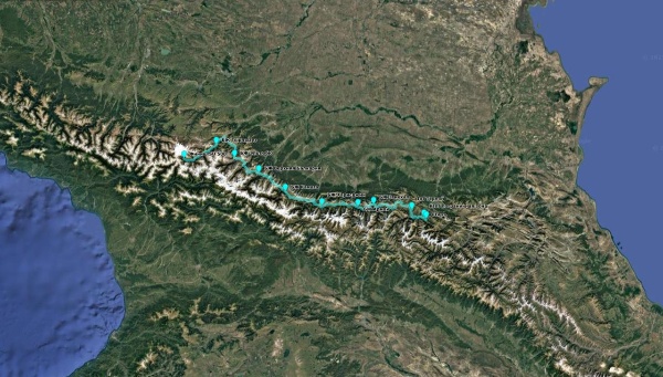 Вот и пошли треки которые видны из космоса.

Половинка от Арамгеддона - Super Ultra 500.

Старт на курорте Ведучи, финиш на курорте Эльбрус!

1 Пункт Питания
7 Баз Жизни
493 километра гор Кавказа
D+ 22.000 m.
КВ 160 часов