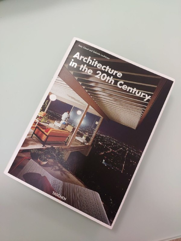 Новое приобретение в библиотеку "АСМ Групп" - роскошное широкоформатное полноцветное издание "Architecture in the 20th Century".

На 600 страницах представлены фотографии, чертежи и описания удивительных зданий, построенных в период ХХ века в различных странах.

Издательство TASCHEN. 2022.