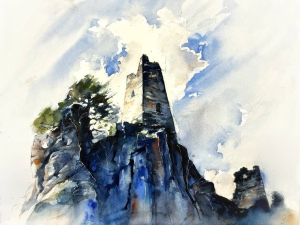 Архитекторы "АСМ Групп" продолжают серию рисунков по средневековым башенным комплексам Ингушетии.

Новый рисунок Элины Тришиной запечатлел башни архитектурного комплекса "Вовнушки".