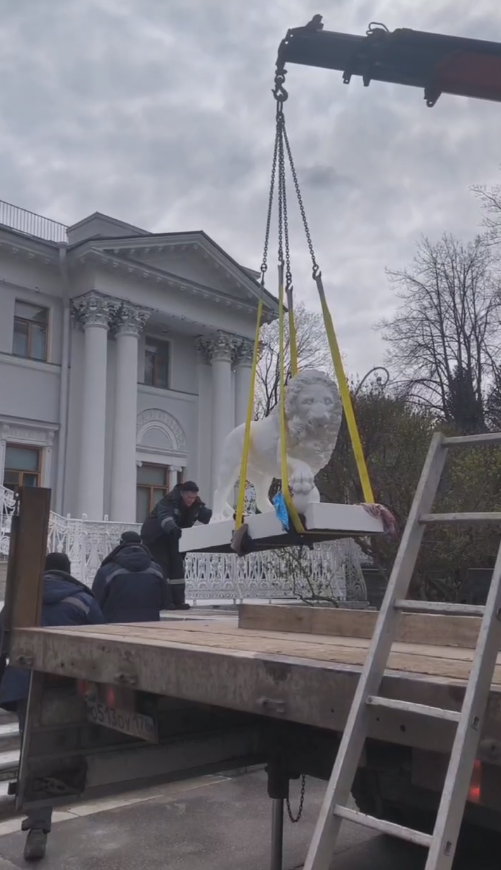 Сегодня после масштабной реставрации скульптуры львов вернулись на свои постаменты лестничного марша Елагина дворца в Петербурге.

Отлитые в 1822 году львы, по проекту арх. Карла Росси, вероятно являются первой парой скульптурных львов города.