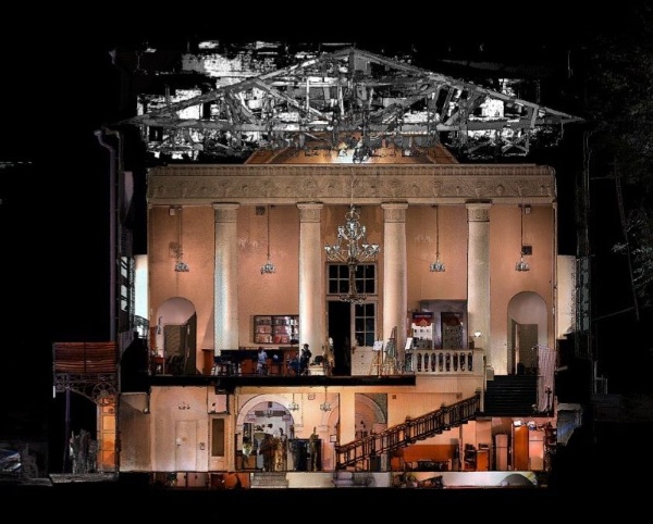 "АСМ Групп" продолжает научные исследования на Факультете журналистики Московского государственного университета на Моховой улице. На фото - результаты лазерного сканирования интерьера главной парадной лестницы исторического здания.