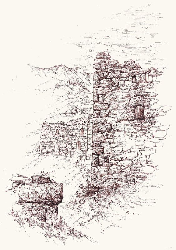 Июньские зарисовки Башенного комплекса Эгикал в горной Ингушетии от архитектора-реставратора Ксении Лункан из "АСМ Групп".