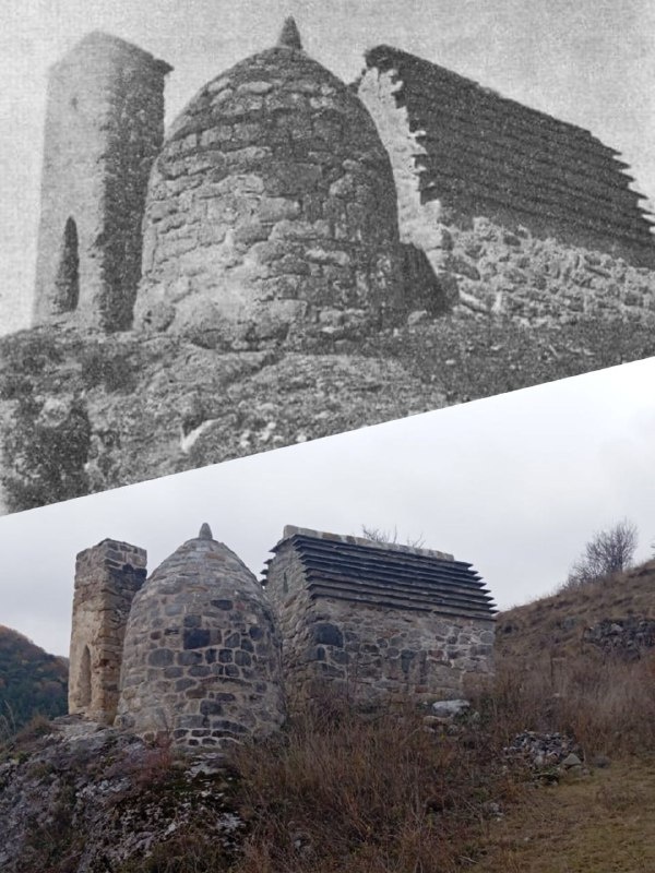 Ядрообразный мавзолей Танги-Каш (Могила Танги), столпообразное святилище и надземный двухярусный  склеп с двускатной ступенчатой кровлей раньше и в нынешнее время. 

Находятся на западной окраине посёлка Эгикал, на громадном скальном валуне.

Мавзолей 18 века, именуется Танги-Каш, в честь захороненного в нём героически павшего в бою местного воина-наездника по имени Танги - родоначальника ингушской фамилии Тангиевых. Таких ядрообразных мавзолеев в Эгикале было два; второй разрушен до основания. Столпообразное святилище рядом с мавзолеем также воздвигнуто в его честь.