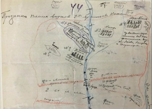 "Признаки плана внуков трех братьев" - именно так называется уникальная карта части горной Ингушетии, выполненная вручную до Октябрьской революции и попавшая в руки историков "АСМ Групп".

На карте четко видны изображения комплексов Эгикал, Хамхи, Гарак и Таргим, а также несколько небольших поселений, утраченных к настоящему времени.