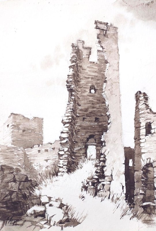 Удивительным образом уже 80 лет продолжает стоять боевая каменная башня комплекса "Цори" в горной Ингушетии. Наполовину разрушенная по вертикали людьми и временем, башня стоит несмотря на серьезные сейсмические и погодные условия, переживая ветра, дожди и главное - время. Башня, заслуживающая глубокого уважения.

Новая картина Марии Орловой-Шейнер запечатлела уникальный памятник ингушского каменного зодчества в сегодняшнем состоянии.