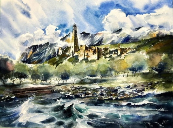 Начинаются реставрационные работы на башенном комплексе "Верхний Пуй" в горной Ингушетии по проекту "АСМ Групп".

Новая работа Элины Тришиной позволяет запечатлеть комплекс до начала реставрации.

Партнеры проекта - Благотворительные фонды - "САФМАР" и "Возрождение".