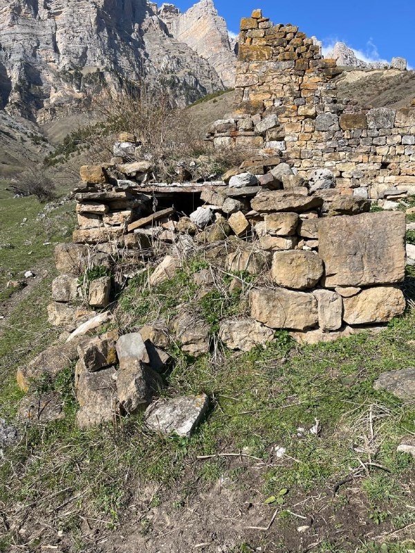 Горная Ингушетия не перестает удивлять нас своими открытиями и своей загадочностью.   Как мы отмечали ранее, на территории Джейрахского района расположено свыше 3000 объектов культурного наследия, которые официально стоят на учете и включены в перечень выявленных ОКН Республики Ингушетия, они имеют название, порядковый номер, определены их локации-месторасположение. Также в нашей базе данных имеются фотографии этих объектов.

Практически ежедневно наши сотрудники, работающие в горной местности, обнаруживают новые объекты, отсутствующие в наших списках.
Не так давно мы начали комплексную работу по инвентаризации памятников старины, и надо отметить, результативность и плодотворность этой работы: только за прошлый год инспекторами музея-заповедника было обнаружено свыше 200 ОКН, не состоящих на учете.

Отдельная работа была проведена по склепам с поминальными камерами, склепами редкого типа, башням, святилищам и ядрообразным мавзолеям. Был проведен мониторинг этих объектов, составлены акты их технического состояния.

В результате последнего совершенного обхода, начальником отдела по обеспечению сохранности памятников,  Зяудином Гуражевым, на территории башенного комплекса «Ний» было обнаружено святилище с поминальной камерой, называемой в народе, ц1ув.

Объект сильно разрушен, сохранность его составляет 25-30 %. Как и у всех аналогичных святилищ, вход в поминальную камеру находится с южной стороны, он полуразрушен. Крыша не сохранилась, обычно такие виды строений имели двускатно-ступенчатую кровлю. Более сохранившаяся часть объект – это первый ярус, предназначавшийся для захоронения умерших. Расположено святилище  в северо-западной части комплекса, на расстоянии 4 метров от жилой башни, рядом с небольшим ручейком.

Объект будет внесен в базу данных учреждения и включен в список выявленных ОКН Республики Ингушетия.